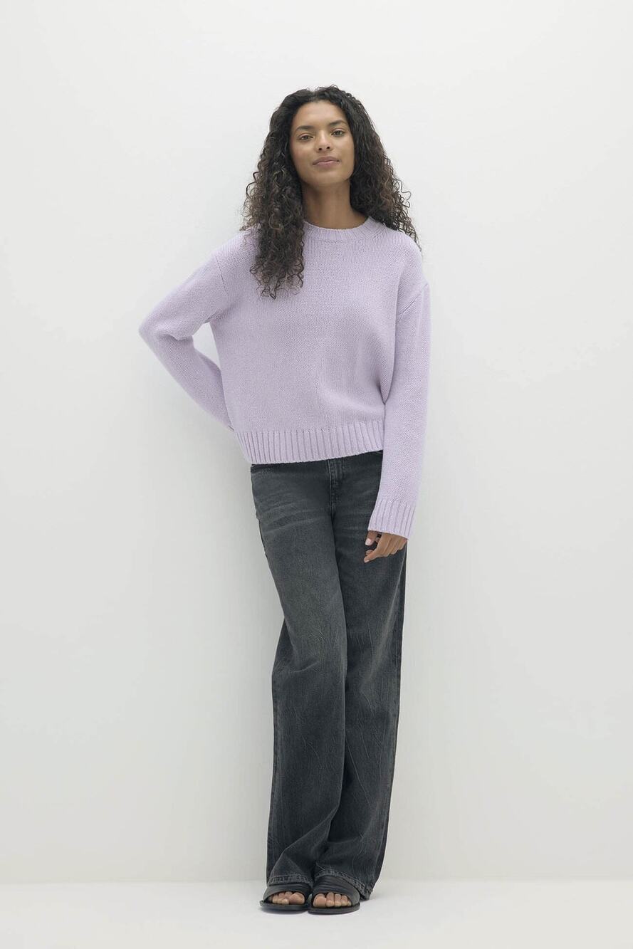 Naked Cashmere Shelley Sweater Wisteria Cotton Cashmere Oversized Crewneck L